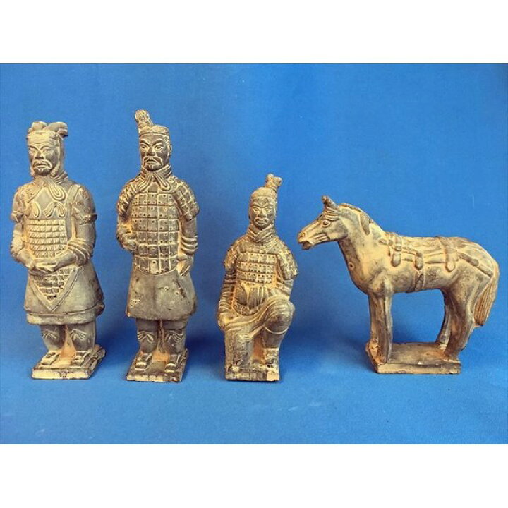 楽天市場】兵馬俑 レプリカ 中国 古代 4点セット 箱付き b1-102 