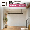 オーバーハング【コの字】アイアンバー 物干しアイアンバー 天井用 天井吊り下げ 軽い アイアン 物干しバー ランドリ…
