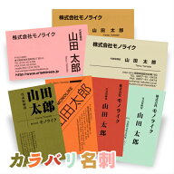 【イメージ確認あり♪】100枚 カラバリ名刺 印刷 カラー バリエーション 1色 ブラック 黒 スミ オリジナ…