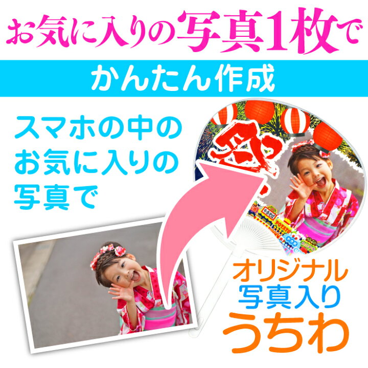 楽天市場 Lineで簡単 暑中見舞い オリジナル 写真入り うちわ 1本 孫 写真 ギフト 記念品 プリント プレゼント グッズ 子ども 赤ちゃん 家族 犬 猫 ペット 父 母 写真 顔写真 誕生日 卒業 卒園 卒団 入学 結婚 記念 内祝い 帰省 印刷