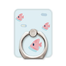 スマホリング スマホスタンド スマホアクセサリー ホールドリング 熱帯魚 魚柄 フィッシュ シンプル かわいい ピンク 水色 iPhone13 iPhone12 11 SE(第ニ世代) X/XS Max Xperia AQUOS Galaxy Google Android Apple スマートフォン用リング