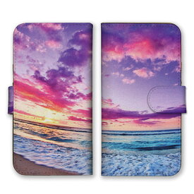 全機種対応 手帳型 スマホケース SIMフリー対応海 波 ビーチ サーフィン サーファー 砂浜 朝焼け 夕焼け 景色 海外 太陽 カメラ 写真 おしゃれカードホルダー付き レザーケース iPhone14 13 12mini Pro Max SE(第3世代) Galaxy Xperia AQUOS