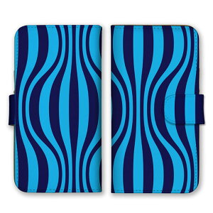 全機種対応 手帳型 スマホケース SIMフリー対応 縦縞 しましま 個性的 芸術 ストライプ 模様 アート柄 綺麗 デザイン 奇抜 アート お洒落 派手 カーブ 曲がる 緑 黒 グリーン ブラック set11869 iP