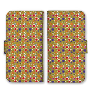 全機種対応 手帳型 スマホケース SIMフリー対応 模様 芸術 デザイン アート 花柄 花 ハナ 模様 柄 カラフル ポップ 丸 水玉 手書き 下手 派手 たくさん 緑 グリーン 茶 水 ブルー set11906 iPhone14 13