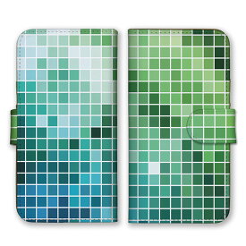 全機種対応 手帳型 スマホケース SIMフリー対応 チェック柄 タイル 四角形 デザイン アート アート柄 シック 芸術 綺麗 柄 模様 お洒落 オシャレ 総柄 緑 白 深緑 グリーン set12788 iPhone14 13 12mini Pro Max SE(第3世代) Galaxy Xperia AQUOS