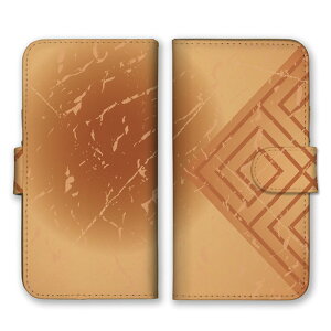 全機種対応 手帳型 スマホケース SIMフリー対応 和柄 チェック うず巻き 和風 JAPAN 日本 アジア デザイン アート イラスト レーター 派手 オレンジ モンブラン set13306 iPhone14 13 12mini Pro Max SE(第3