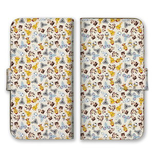 全機種対応 手帳型 スマホケース SIMフリー対応 動物 海辺 ビーチ 象 猿 うさぎ デザイン 芸術 アート かわいい おしゃれ 派手 細かい オススメ 人形 マルチカラー カラフル set14834 iPhone14 13 12mi