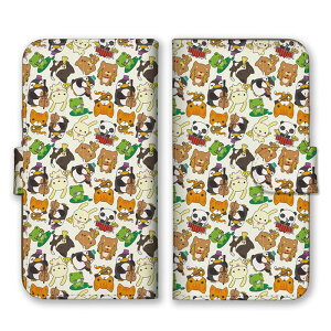 全機種対応 手帳型 スマホケース SIMフリー対応 動物 アニマル うさぎ 鳥 デザイン 芸術 アート かわいい おしゃれ 派手 手書き 絵 ポップ 落ち着いた マルチカラー カラフル set14868 iPhone14 13 12