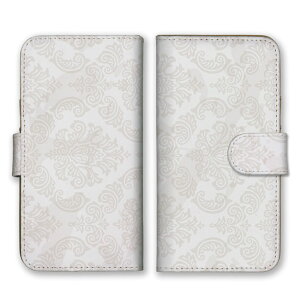 全機種対応 手帳型 スマホケース SIMフリー対応 ダマスク シンプル 柄 模様 デザイン 芸術 アート 大人 おしゃれ 人気 定番 かわいい オススメ シック 黒 ブラック ダークグレー set15557 iPhone14 1