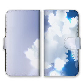 全機種対応 手帳型 スマホケース SIMフリー対応 青空 空色 雲 海 光 光彩 柄 模様 デザイン 芸術 アート おしゃれ 綺麗 オススメ 大人 ブルー 白色 水色 set17738 iPhone14 13 12mini Pro Max SE(第3世代) Galaxy Xperia AQUOS
