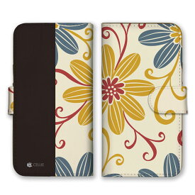 全機種対応 手帳型 スマホケース SIMフリー対応 set19639 お花 花柄 フラワー アジアン 上品 綺麗 キレイ イエロー 黄色 ブラック バイカラー ツートン iPhone14 13 12mini Pro Max SE(第3世代) Galaxy Xperia AQUOS