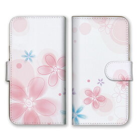 全機種対応 手帳型 スマホケース SIMフリー対応 set21246 お花 花柄 フラワー 可愛い かわいい シンプル ピンク ホワイト 白色 キラキラ 大人 フェミニン iPhone14 13 12mini Pro Max SE(第3世代) Galaxy Xperia AQUOS