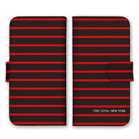 全機種対応 手帳型 スマホケース SIMフリー対応 set22564 ブラック 黒色 レッド 赤色 ストライプ 縦線 横線 ボーダー iPhone14 13 12mini Pro Max SE(第3世代) Galaxy Xperia AQUOS