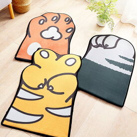 キッチンマット おしゃれ ねこ 猫 肉球 かわいい 滑り止め 玄関マット キッチン 50×80cm バスマット 台所 室内　うで