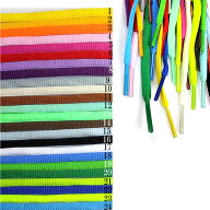 LA-003-100cm【24色展開】【靴ひも シューレース】【100cm】【0.5cm幅】楕円形　オーバルタイプの無地シ…