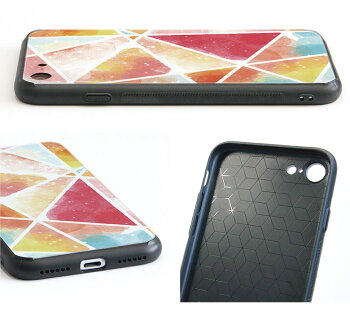 ステンドグラス風/グラデーション/スマホケース/ガラスケース/便利/スマートフォン/持ちやすい/iphone8/大人/かわいい/アイホンX