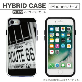 No202 Getyourkicks ハイブリッドケース iPhone X iPhone8 iPhone7 耐衝撃 スマホカバー ブラック ルート66 クール|スマホケース ケース xs iphonex iphonexs アイフォンxs カバー ハードケース d:coo se2 se 第2世代 iphonese 第二世代 2020 iphonese2