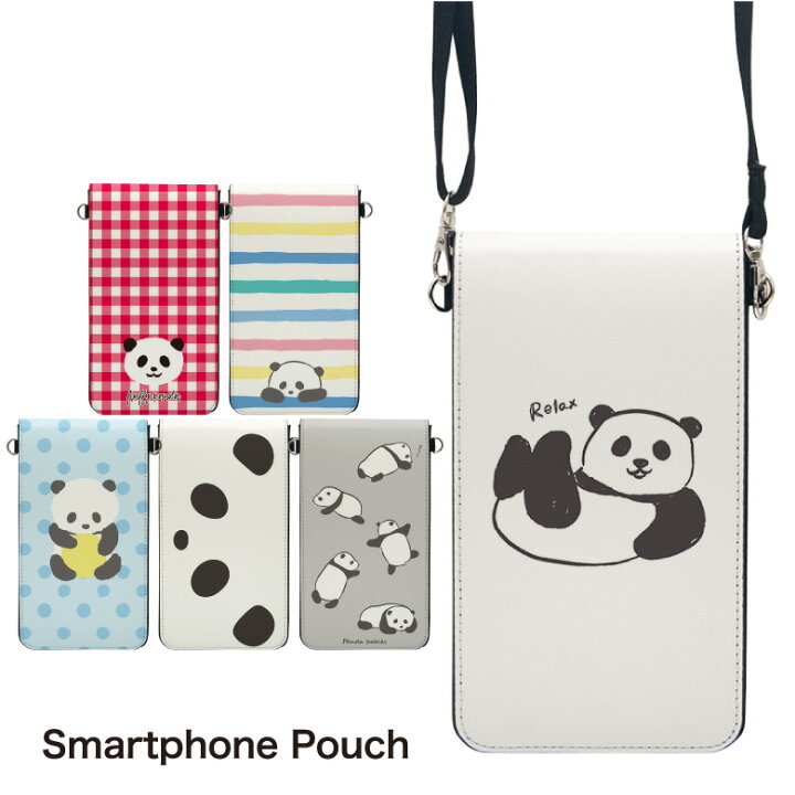 楽天市場 当店オリジナル商品 パンダ 全7種 スマホポーチ スマートフォンポシェット ポシェット Iphone Android タッチ操作対応 ショルダーベルト 肩掛け 斜め掛け ポーチ 合皮 帆布 アニマル 白 黒 赤 ぱんだ かわいい おしゃれ スマホケースの店 モノモード