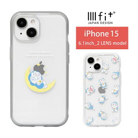 IIIIfit Clear ドラえもん iPhone15 クリアケース iPhone 15 6.1インチ ケース キャラクター 月 総柄 iPhone15ケース ハードケース アイフォン ハイブリッド ハードカバー かわいい アイホン15 | スマホケース iPhoneケース ケータイケース 丈夫 クリア TPU ストラップホール