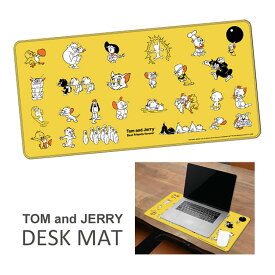 トムとジェリー デスクマット 30cm×60cm 大型マウスパッド すべり止め付き 光学式マウスにも対応 雑貨 マウスパッド デスク マット かわいい キャラクター パソコン ゲーミングマウスパッド