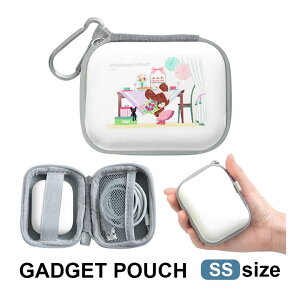 くまのがっこう ガジェットポーチ SS 手のひらサイズ ミニポーチ カラビナ付き ホワイト ジャッキー ハードケース 丈夫 EVA素材 キャラクター グッズ 雑貨 ファスナー ポーチ おしゃれ 小物入