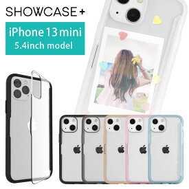 写真やメモが挟めるケース iPhone13 mini ハードケース クリア SHOWCASE スマホケース ケース バンパー風 ショーケース 無地 シンプル カバー アイフォン iPhone 13mini ハードカバー ジャケット かわいい アイホン | アイフォンケース 携帯ケース