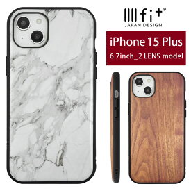 IIIIfit Premium iPhone15 Plus ハードケース iPhone 15 plus 6.7inch スマホケース ケース マーブル ウォールナット 大理石 木目調 シンプル iPhone15 プラス カバー アイフォン ハイブリッド ハードカバー かわいい アイホン