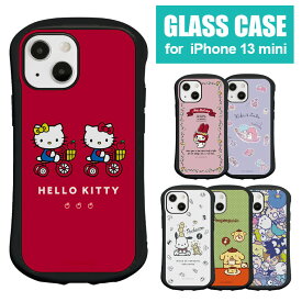 サンリオキャラクターズ ハイブリッドケース iPhone 13 mini ガラスケース iPhone 13mini 12mini スマホケース sanrio ハローキティ 携帯ケース カバー ガラス 9H ケース 人気 13 ミニ アイフォン | スマホカバー 可愛い iphoneケース アイホンケース サンリオ ポチャッコ