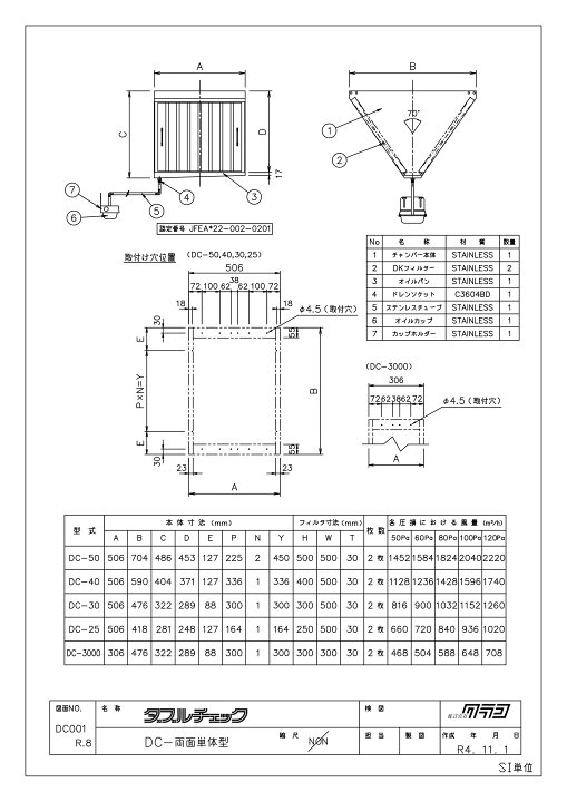 楽天市場】DC-25 クラコ グリスフィルタ− ダブルチェック DCタイプ 
