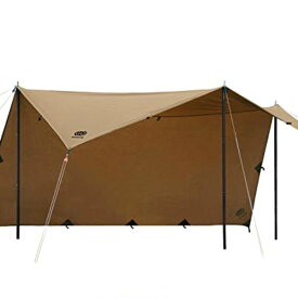 GOGlamping タープ tc 正方形タープ ポリコットン 【アレンジ自由自在のタープ】焚き火可能 2人用 3人用 防カビ加工 コットン 遮光