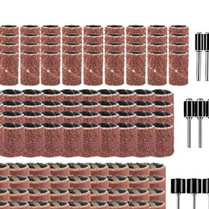 Wolfride 132個セット サンディングバンド ルーターヤスリ 電動ヤスリ 電動ルーター ドリルプレス用 ネイルオフ ネイルビット 180# 1