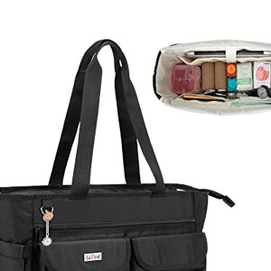 LoDrid 訪問看護 バッグ 看護師 往診バッグ 大容量 A4 メディカルバッグ (ブラック)