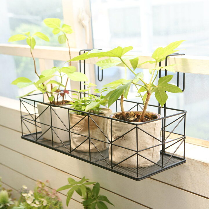 楽天市場 植木鉢 ポット フラワースタンド 園芸ラック 観葉植物 植栽 花 緑 ガーデニング 庭 ベランダ Roomnhome ルームアンドホーム コベント植木鉢ハンガー 50 50 17 5 26 3cm Monone