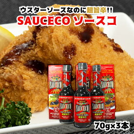 ソースコ ソース 激辛 辛い キヨトクウマカラ調味料 ソースコ ウスターソース 70g×3