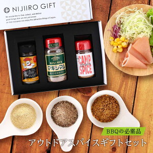  Mtg  [NIJIIRO GIFT] BBQ̕KiAEghAXpCXMtgZbg CAMP SPICE ̃XpCX 60g }LV} 120g T[N[XpCX 80g Zbg