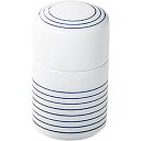 波佐見焼 爪楊枝入れ [浜陶] 蓋付楊枝入 ボーダーライン 青 / 波佐見 はさみやき 焼物 有田焼 食器 器 うつわ 和食器 …