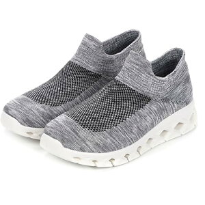 メンズ シューズ スニーカー スリッポン ウォーキング ランニング スポーツ 室内 軽量 通勤 通学 通気 (モダングレー,26.5 cm)