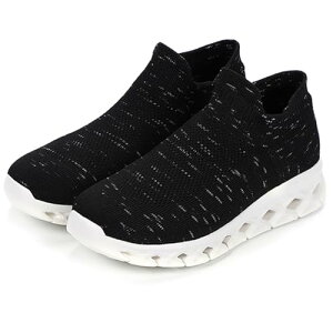 メンズ シューズ スニーカー スリッポン ウォーキング ランニング スポーツ 室内 軽量 通勤 通学 通気 (クラシックブラック,26.0 cm)