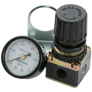 【200円OFFクーポン配布中 10/24~10/27】 SK11 レギュレーター 減圧弁 AT-47 1/4 エアー工具 空気圧力 ピストンタイプ 圧力特製流量特性 小型 軽量化