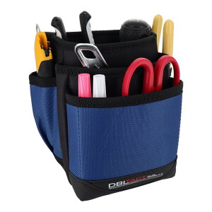 【ポイント3倍 10/24~10/27】 三共コーポレーション DBLTACT 3段腰袋 DT-03S-BL 581810 腰袋 釘袋 道具 工具 差し 小物入れ かっこいい 大工 電工