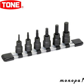 トネ TONE ヘキサゴンソケットセット(強力タイプ、ホルダー付) HKH306 差込角9.5mm(3/8") 内容6点