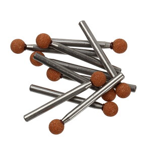 ビトリファイド軸付砥石 WA #80 Φ6×軸径3 丸型 研磨 研削 先端工具 バリ取り 仕上げ 送料無料