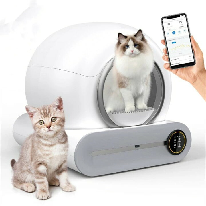楽天市場】自動猫トイレ 全自動スマート猫用トイレ アプリ連動 静音 