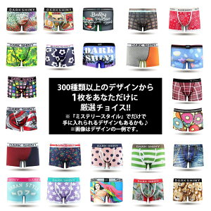 送料無料!【公式】【DARKSHINYダークシャイニーミステリー】デザインお任せメンズボクサーパンツ