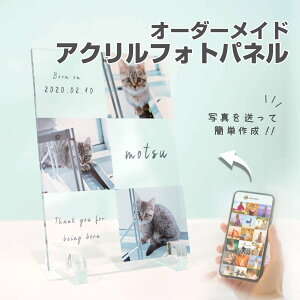 ★レビュー特典1,000円クーポン★ フォトフレーム パネル 【 アクリル フォト パネル A15 】ペット イヌ 犬 猫 ネコ インスタ お迎え お迎え記念 メモリアル 位牌 動物 歳記念 記念日 虹の橋 写