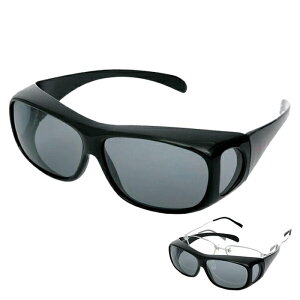 コールマン オーバーサングラス 日差し/砂埃対策 Coleman 4面型 偏光レンズ CO3012-1 紫外線ほぼ100%カット 眼鏡の上から装着 レディース メンズ 釣り アウトドア 花粉対策 紫外線対策 送料無料 1