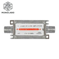 ラインブースター BS CSテレビ 衛星放送対応 12-20dB 部品 配線 コンパクト設計 電波信号の減衰を抑制 前…
