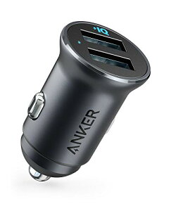 Anker PowerDrive Speed 2/24W/2�|�[�g/�J�[�`���[�W���[/PowerIQ�Ή�/iPhone/iPad/Android�e��Ή� USB