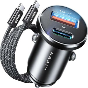 LISEN �V�K�[�\�P�b�g usb �}���[�d �V�K�[�\�P�b�g�[�d�� USB-C�y2026�ŋ��̃R�X�p�E�X�e���X�݌v�z�� �[�d�� PD36W+60W�P�[�u���t�� 30����55���E�S���� �ԍڏ[�d�� �^�C�vc �d������ 12V/24V �S�Ή� 