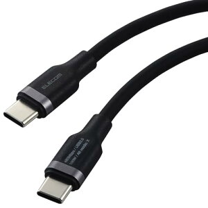 �G���R�� USB Type C �P�[�u�� 1m 100W PD�Ή� �����[�d �V���R���f�� �Ȃ߂炩 ���炩 �y MacBook/iPad/Galaxy/Android �X�}�z �^�u���b�g ���Ή� �z �u���b�N �yiPhone 16 �V���[�Y �Ή����؍ρz MPA-CCECSS10BK